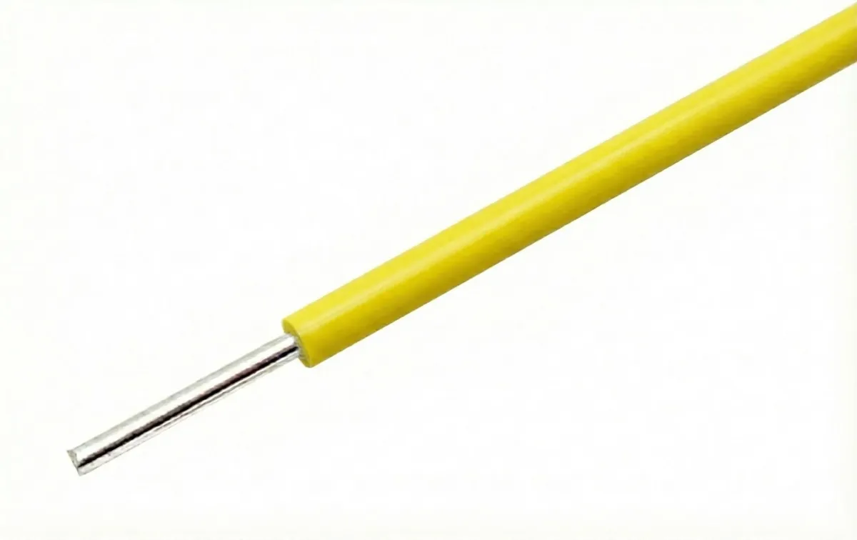 Cable amarillo con núcleo sólido 22AWG para breadboards por metro