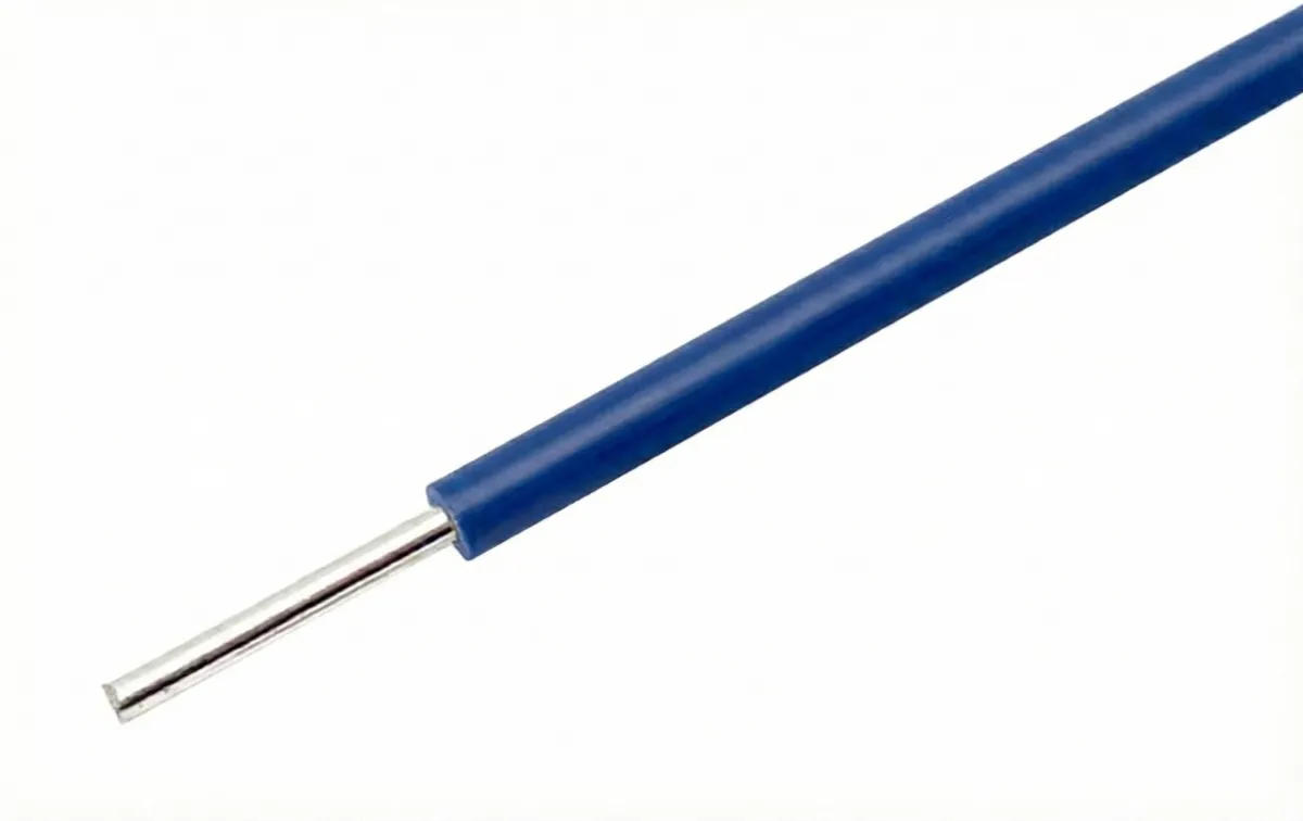 Cable azul con núcleo sólido 22AWG para breadboards por metro