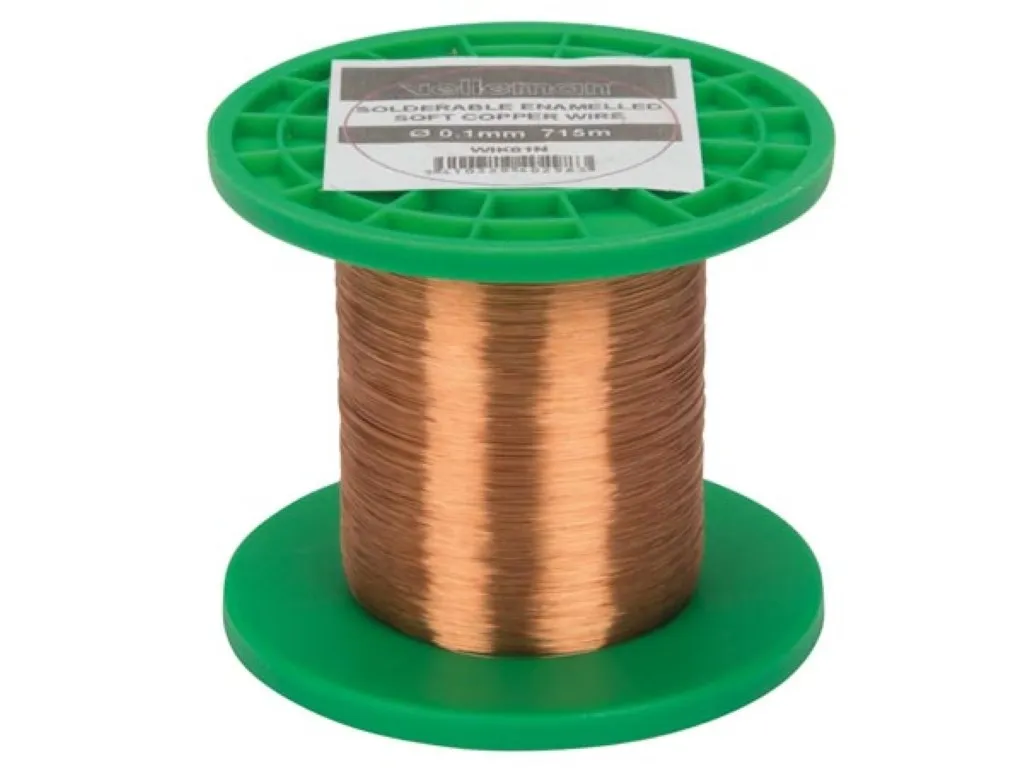 Alambre de bobinado de cobre Ø0.1mm - 715m - 1.5kohm