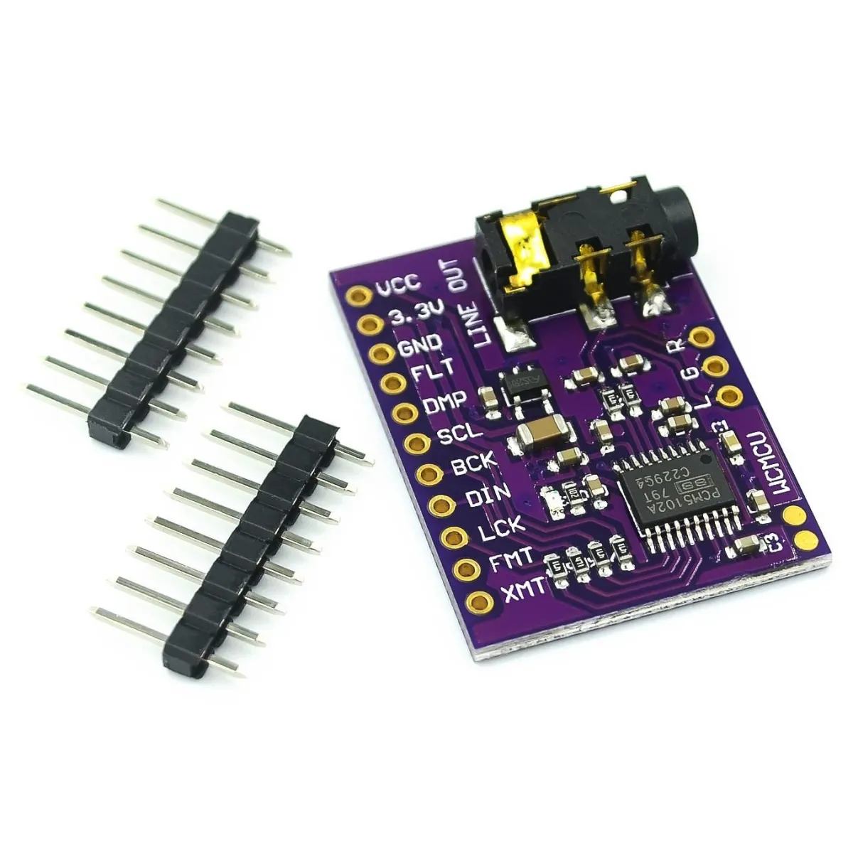 Módulo WCMCU-5102 DAC estéreo convertidor digital a analógico