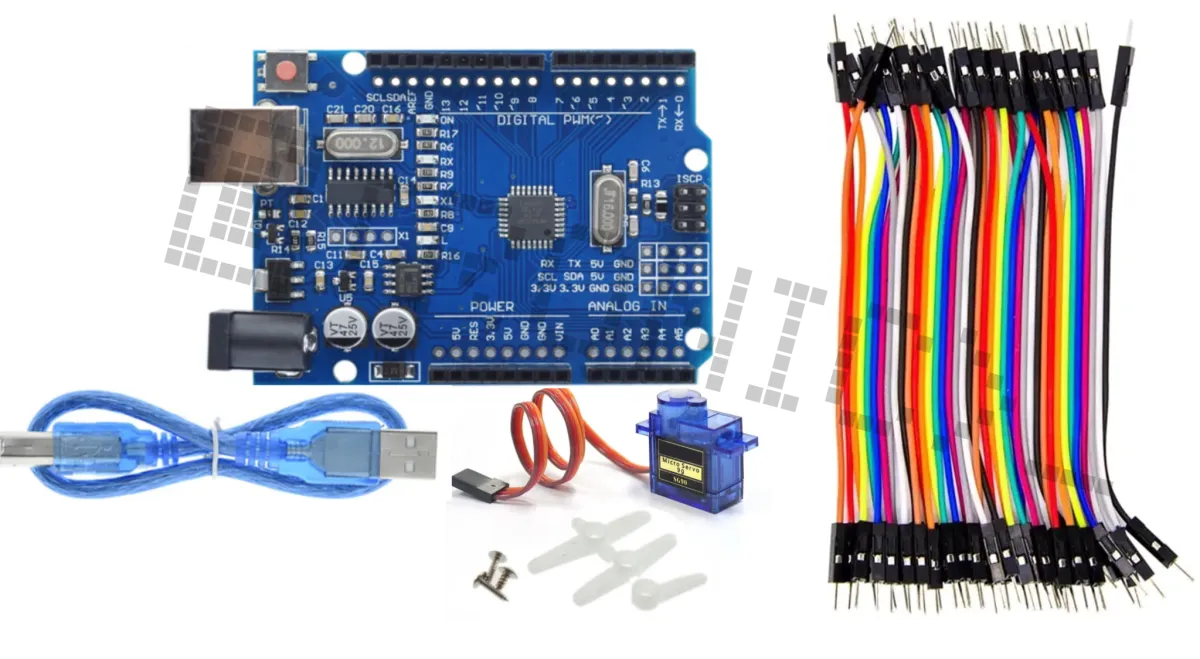 Kit de inicio para Arduino Uno R3 con micro servo SG90 y set de cables Dupont de 40 piezas