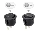 Interruptor basculante ON/OFF redondo de 15 mm para montaje empotrado – 4