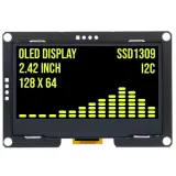 Pantalla OLED de 2.4 pulgadas 128x64 Amarillo I2C SSD1309 3.3V – 1
