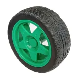Rueda con goma para robot o smart car Verde – 1