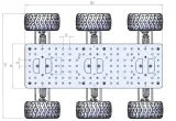 Chasis todoterreno con tracción a 6 ruedas Azul – 2