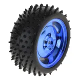 Rueda de goma para robot Smart Car Model 85x38mm para Arduino, compatible con 4WD/2WD - Azul metálico – 1