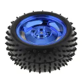 Rueda de goma para robot Smart Car Model 85x38mm para Arduino, compatible con 4WD/2WD - Azul metálico – 2
