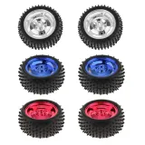 Rueda de goma para robot Smart Car Model 85x38mm para Arduino, compatible con 4WD/2WD - Azul metálico – 3