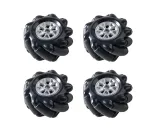 Rueda Mecanum / Rueda omnidireccional - 60MM-K Negra Set de 4 – 1