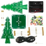 Kit de soldadura árbol de Navidad con LEDs rojos, verdes y amarillos parpadeantes – 2