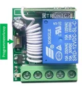 Módulo de relé programable inalámbrico incl. mando a distancia (4 botones) - 12V 433Mhz RF – 5