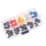 Surtido de pulsadores, momentáneos - 25 unidades, 5 colores, 12X12x7.3mm – 3