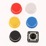 Surtido de pulsadores, momentáneos - 25 unidades, 5 colores, 12X12x7.3mm – 6