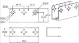 Soporte servo para, entre otros, brazo robótico / robot humanoide - U, negro, aluminio – 3