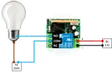 Módulo relé inalámbrico incl. mando a distancia (2 botones) - 12V, 1 canal, 433Mhz RF – 2