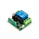 Módulo relé inalámbrico incl. mando a distancia (2 botones) - 12V, 1 canal, 433Mhz RF – 6