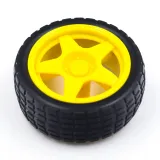 Rueda con goma para robot o smart car amarillo – 2