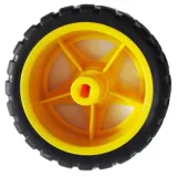 Rueda con goma para robot o smart car amarillo – 3