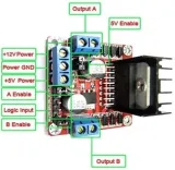Placa controladora de motor L298N roja – 2