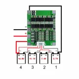 Circuito de protección BMS 4S 30A con función de balanceo – 5