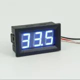 Voltímetro 0-100V - Azul, 0.56 inch, 3 cables – 6