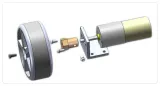 Soporte para motorreductor de aluminio de 25mm con 6 tornillos – 3