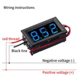 Voltímetro DC 3,5V-30V -  Azul, 0.56 inch, empotrable – 2