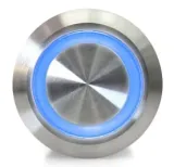 Pulsador | enclavamiento on-off | 12-24V LED Azul | Acero inoxidable | 16mm – 1