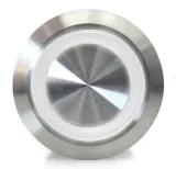 Pulsador | auto-retención on-off | LED blanco 5V | acero inoxidable | 12mm – 3