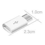 Adaptador USB-C macho a Micro-USB hembra blanco – 6