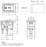 Interruptor basculante/interruptor de palanca ON/OFF KCD1 - 6A/250V 2pin – 2