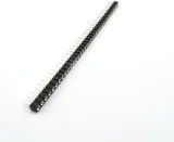 Tira de pines hembra redondos de 40 pines 2.54Mm 1X40p negra – 1