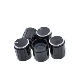 Tapón de aluminio para Rotary Switch/ Potentiometer (diámetro: interno 6mm, externo 15mmx17mm) - negro – 1