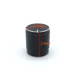 Tapón de aluminio para Rotary Switch/ Potentiometer (diámetro: interno 6mm, externo 15mmx17mm) - negro – 2