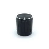 Tapón de aluminio para Rotary Switch/ Potentiometer (diámetro: interno 6mm, externo 15mmx17mm) - negro – 3