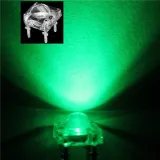 LED 5mm Super Flux Piranha de 4 pines - Verde puro – 2