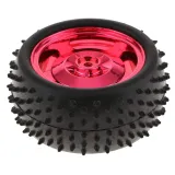 Rueda/neumático de goma para robot Smart Car Model 85x38mm para Arduino, compatible con 4WD/2WD - Rojo metálico – 2