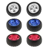 Rueda/neumático de goma para robot Smart Car Model 85x38mm para Arduino, compatible con 4WD/2WD - Rojo metálico – 3