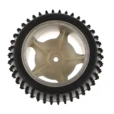Smart Car Model Robot Banda de goma/rueda 85x38mm para Arduino, compatible con 4WD/2WD - plata – 3