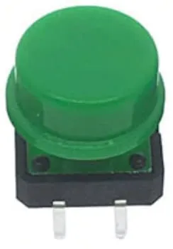 Pulsador | momentáneo - pulsación | 12x12x7 | Verde