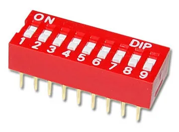 Interruptor DIP de 9 pines - paso de 2,54mm