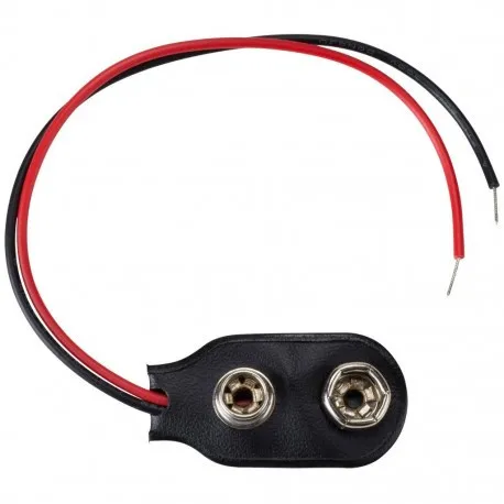 Conector clip para batería de 9V