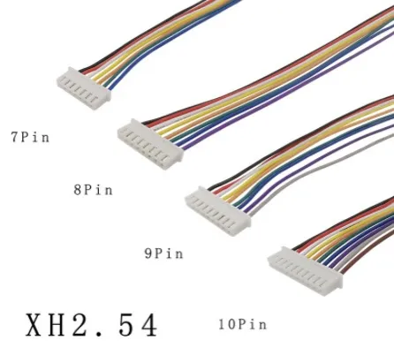 Cable conector/terminal de 10 pines, 1 lado - macho, 26AWG 20cm, XH2.54mm