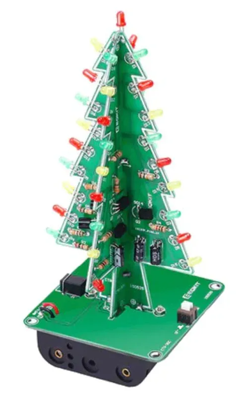 Imagen de la placa del árbol de Navidad montada