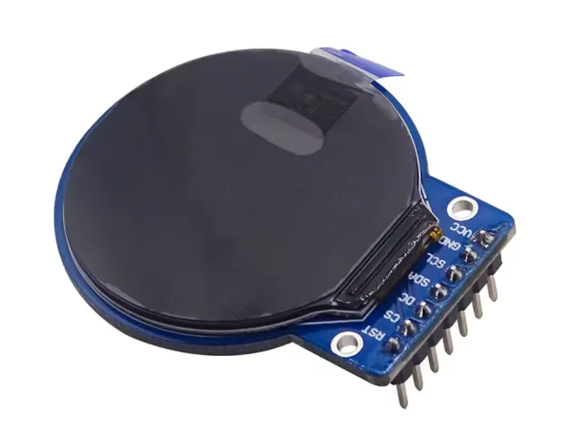 1,28″ pantalla TFT LCD redonda 240×240 (GC9A01, SPI) para Arduino