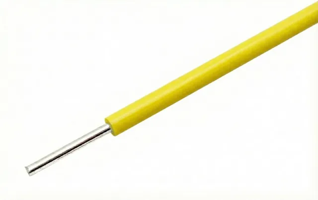 Cable amarillo con núcleo sólido 22AWG para breadboards por metro