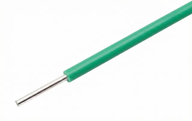 Cable verde con núcleo sólido 22AWG para breadboards por metro