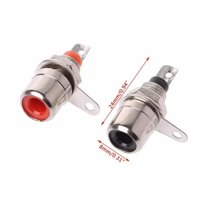 Juego de conectores RCA de chasis izquierda derecha tulp female