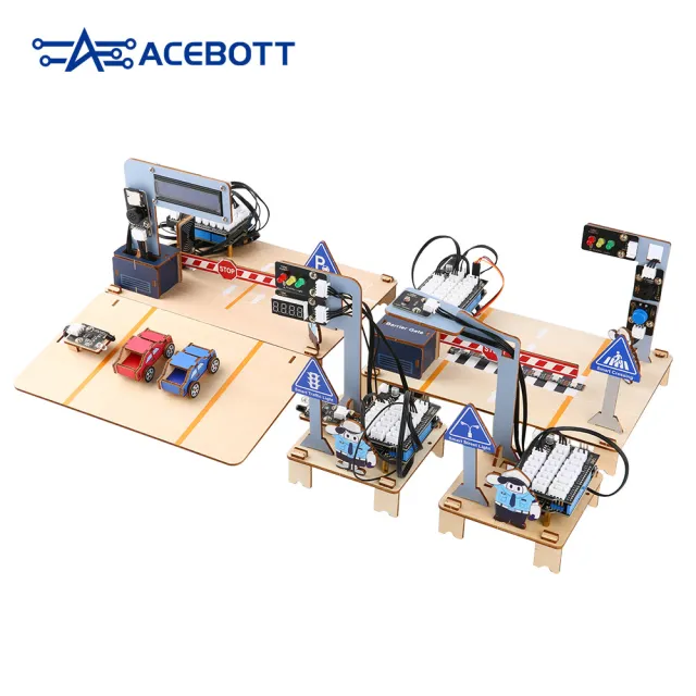 ACEBOTT ESP32 Kit de gestión del tráfico con semáforos, contador de congestión y gestión de acceso al aparcamiento QE027
