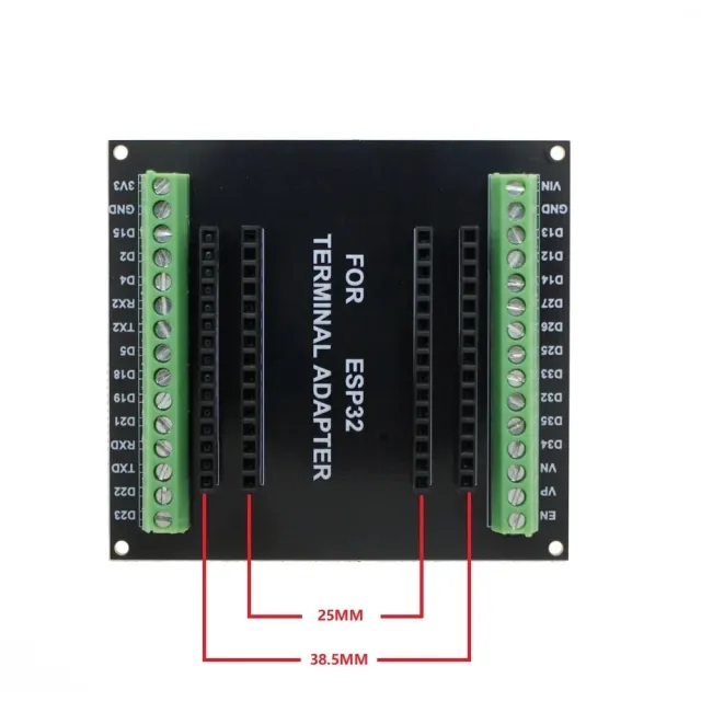 Placa breakout para ESP32 Devkit V1 con terminales de tornillo